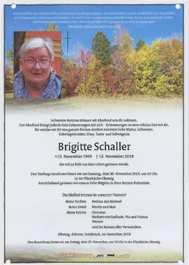 Schaller Brigitte geb 1948 gest 16-11-2019