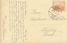 Postkarte Rückseite mit Poststempel 05.10.1930