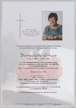 Erhart Bernadette geb 1952 gest 20-04-2023