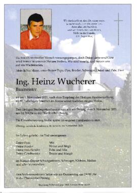 Wucherer Heinrich geb 1941 gest 01-11-2021