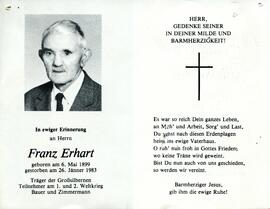 Sterbebild Erhart Franz 1983 01 26 V teil