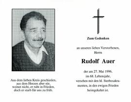 Sterbebild Auer Rudolf 1996 05 27 V