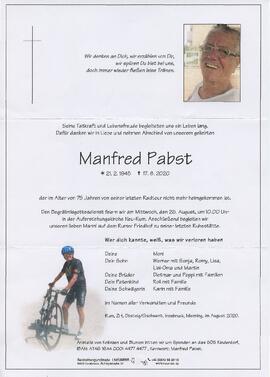 Pabst Manfred geb 1945 gest 17-08-2020