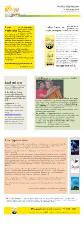 Bibliothek Newsletter 1-2011