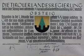 Gemeindewappen Obsteig Original 1977-05-15_2023