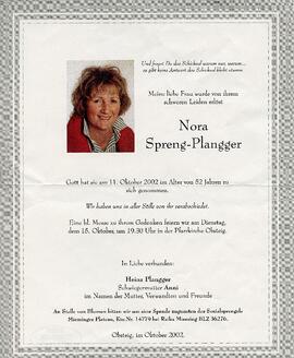Spreng-Plangger Nora gest 11-10-2002
