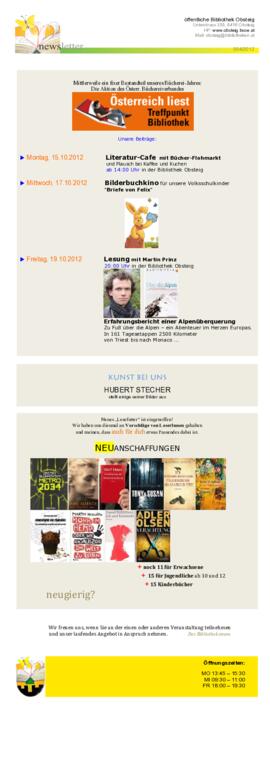 Bibliothek Newsletter 4-2012