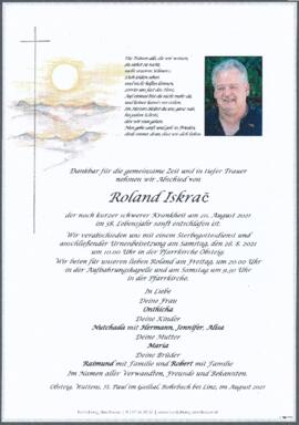 Iskrac Roland geb 1964 gest 20-08-2021