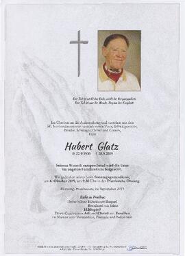 Glatz Hubert geb 1930 gest 28-09-2019