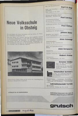 BP Telfs 1968 08-30 Nr 8 Seite 10 Volksschulneubau Inserat Baufirma Grutsch