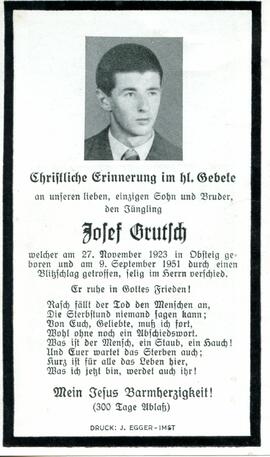 Sterbebild Grutsch Josef 1951 09 09 R 1