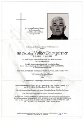 Baumggartner Volker geb 1942 gest 20-11-2019