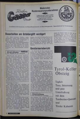 BP Telfs 1970-06-26 Nr 6 Seite 2 Grünberglift Inserat TyrolKeller