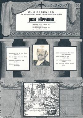 Gedenktafel für Höpperger Josef