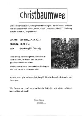 Christbaumweg Einladung 2022-11-27
