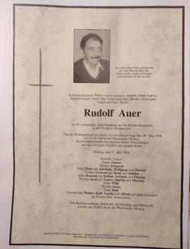 Parte Auer Rudolf geb 1928 gest 27-05-1996