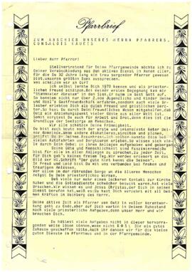 Pfarrbrief