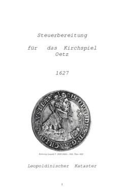 Der Leopoldinische Kataster - Steuerbereitung Oetz-Sautens