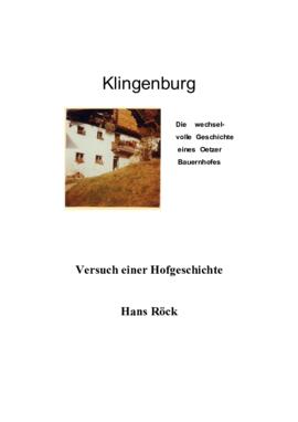 Klingenburg - Versuch einer Hofgeschichte