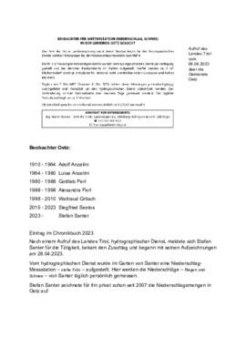 Wetteraufzeichner in Oetz