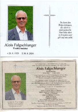 Sterbebild Alois Falgschlunger