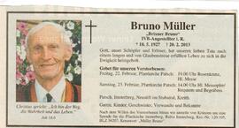 Todesanzeige Bruno Müller