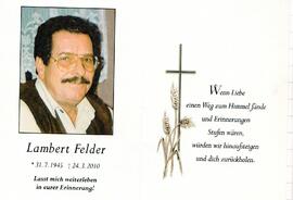 Sterbebild Lambert Felder