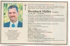 Todesanzeige Bernhard Müller