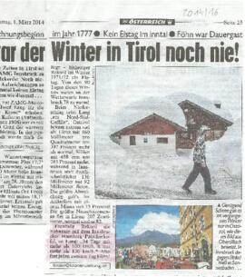 Föhntage am Patscherkofel bringen Rekord in diesem Jahr; So warm war der Winter in Tirol noch nie!