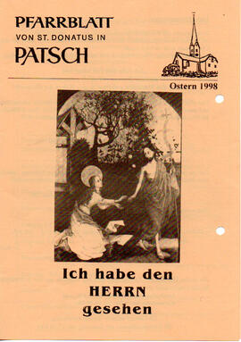 Pfarrblatt Ostern 1998 mit Gottesdienstordnung, Erstkommunionkinder