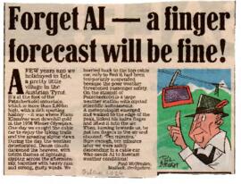 Forget AI - a finger forecast will be fine!