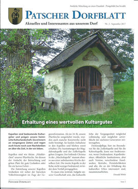 Patscher Dorfblatt Nr 3 vom September 2017