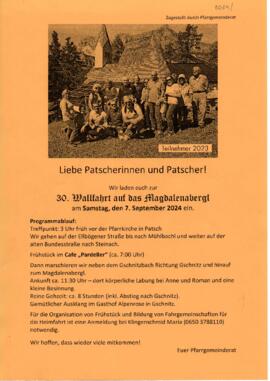 
Wallfahrt auf das Magdalenabergl
