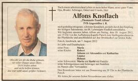 Todesanzeige Alfons Knoflach