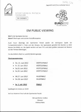 Sportverein, EM Publkic Viewing