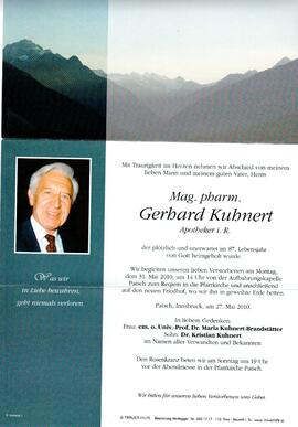 Todesanzeige Gerhard Kuhnert