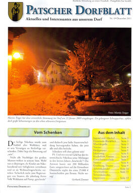 Patscher Dorfblatt, Nr.4, Dezember 2011, Gemeindezeitung