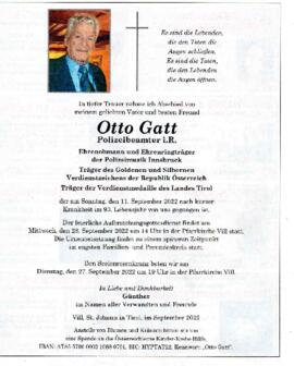 Sterbebild Otto Gatt