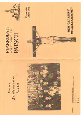 Pfarrblatt Fastenzeit - Ostern 1996; Besondere Gottesdienste, Foto Erstkommunikanten