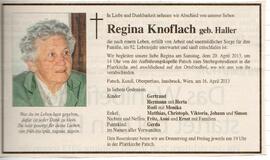 Todesanzeige Regina Knoflach
