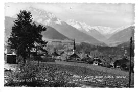 Ansichtskarte Gstill, Festplatz mit Blick ins Stubai