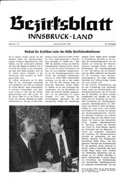 Bezirksblatt 1975, Tarife Brennermaut