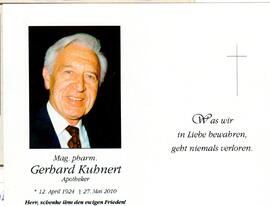 Sterbebild Gerhard Kuhnert