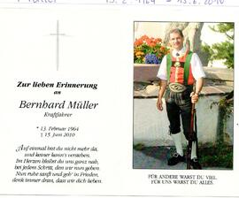 Sterbebild Bernhard Müller