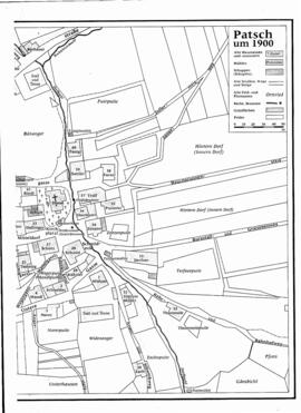 Dorfplan: Patsch um 1900