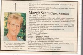 Margit Schmid Todesanzeige