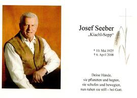 Sterbebild Josef Seeber