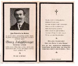 Sterbebild Georg Falgschlunger