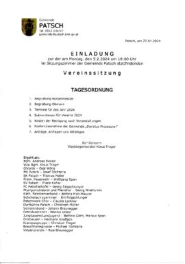 Vereinssitzung, Einladung