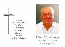 Sterbebild Viktor Falgschlunger, 8.2.1939 - 18.5.2018